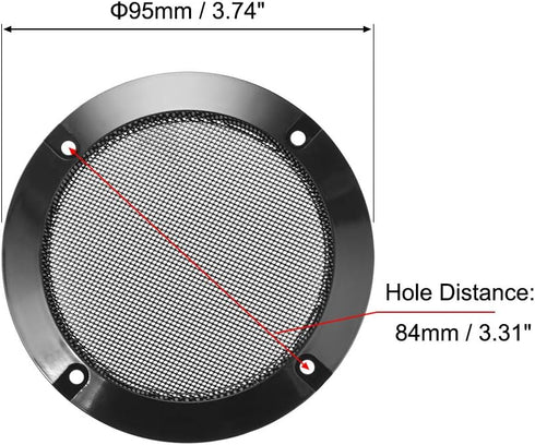 uxcell 3" Speaker Grill Mesh Decorative Circle Woofer Guard Protector Cover Accessories Black...