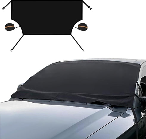 Car Windshield Sun Shade, Car Window Shades, Sun Visor Front Windshield Sunshade with Side Mirror Covers, Car Exterior Accessories Front Windshiel...