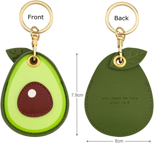 2 Pack 3in1 Cartoon Protective Case for Airtag Cover Samsung Galaxy SmartTag Cases Tile Keychain (1 Avocado & 1 Pineapple)...