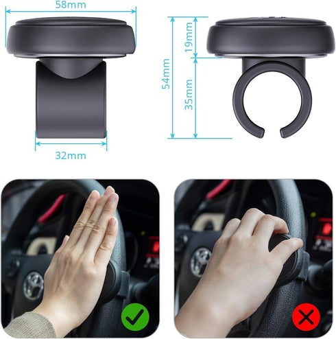 Steering Wheel Knob, Suicide Knob for Steering Wheel, Premium Silicone Finish Steering Wheel Spinner, Simple & Easy Installation No Tools Required...