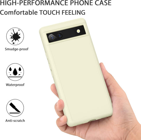 Amzpas Silicone Phone Case Compatible with Google Pixel 6A, Soft Protective Smart Phone Case for Women Men, Durable Anti-Scratch Shockproof Phone ...