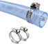 1/2"ID x 10FT High Pressure Braided Clear Flexible Industrial PVC Tubing, Heavy Duty UV Chemical Resistant Vinyl Hose Water...