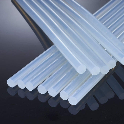 Lulonpon 100 Pieces Transparent Hot Melt Glue Sticks, 0.28 x 7.87in, EVA Resin, Non-Toxic, Compatible with Mini Glue Guns, Ideal for Art Craft, DI...