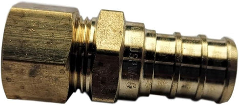 XFITTING 10 Pieces 1/2" Pex X 3/8" OD Compression Straight Adapter, Brass, NSF, Pex B...