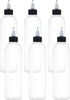 6Pcs 8oz Squeeze Bottles with Black Twist Top Cap, 60ml Clear Dispensing Bottles, Empty Refillable Bottle for Hair Oil Inks, Crafts, Liquids...