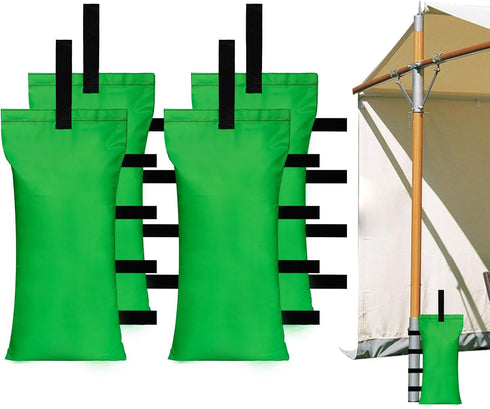 Tent Weights Set of 4 Sand Bags for Canopy Legs Outdoor Instant Sun Shelter Patio 112LBS Large Heavy Duty (Green)...