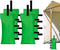 Tent Weights Set of 4 Sand Bags for Canopy Legs Outdoor Instant Sun Shelter Patio 112LBS Large Heavy Duty (Green)...