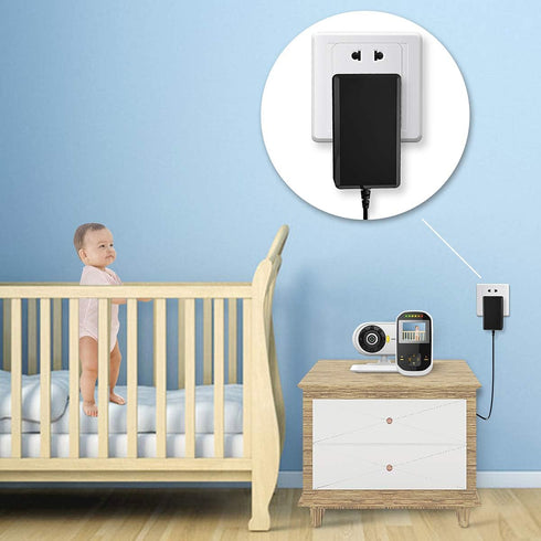 PwrON 6.6ft 6V AC DC Adapter Fits for Motorola MBP18 MBP-18 MBP41 MBP41PU MBP43PU MBP43 MBP26 MBP26PU MBP34 MBP33 MBP33PU MBP36 Video Baby Monitor...