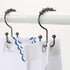 Shower Curtain Hooks, Goowin Shower Curtain Rings, Stainless Steel Shower Curtain Hooks Rust Proof Free Sliding Double Shower Hooks for Curtain, S...