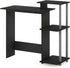 Furinno Efficient Home Laptop Notebook Computer Desk with Square Shelves, Black/Grey...