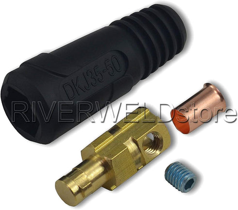 RIVERWELD TIG Welding Cable Panel Connector-plug DKJ35-50 315Amp Dinse Quick Fitting 2pcs...