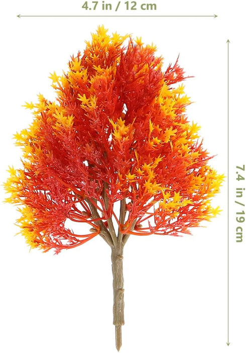 SUPVOX Mini Maple Tree Plant Artificial Maple Tree Plastic Tree Model Miniature Figurine for Micro Landscape Plant Pot Fairy Garden Ornament 4pcs...