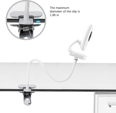 Aobelieve Flexible Clip Clamp Mount for HelloBaby HB50 Baby Monitor Camera...