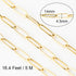 Jabogrii 5 Meters Stainless Steel Paperclip Jewelry Chains Gold Oval Soldered Chain for Jewelry Making Necklace Bracelet Chain with Lobster Clasps...