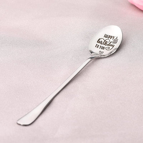 Birthday Spoon Gifts for Women Men Happy Birthday To You Spoons for Best Friend Daughter Son Birthday Gift for Girls Boys Bday Gifts for Sister Br...