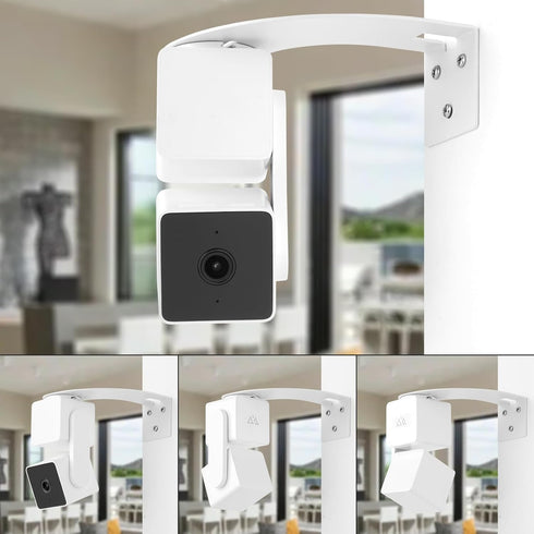 2Pack Outside Corner Wall Mount Bracket for Wyze Cam Pan V3,Wyze Cam V4,Maximum Coverage of 270° on Both Sides of The House,Reducing Blind Spots,E...