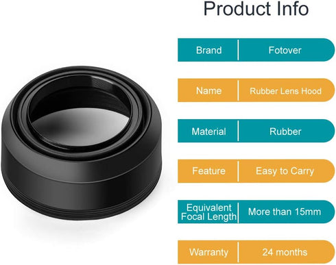 49mm Lens Hood Universal Collapsible Lens Sun Shade Hood with Centre Pinch Lens Cap for Canon Nikon Sony Pentax Olympus Fuji Camera...
