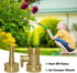 Hooshing Heavy Duty Brass Jet Nozzle High Pressure Jet Sweeper Sprayer Nozzle with Garden Hose Shut Off Valve 3/4" GHT Connector...