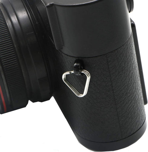 2pcs Camera Eyelet Ring Split Ring Lug Ring Triangle Strap Ring Hook for DSLR RF Mirrorless Camera (Stainless Steel)...
