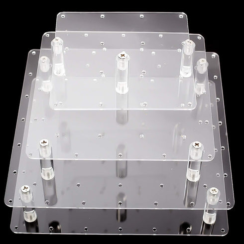 KINJOEK 56 Holes 3 Tier Acrylic Cake Pop Stand, Square Clear Cake Pop Holder, Lollipop Candy Stick Display for Party Birthday Weddings Christmas A...
