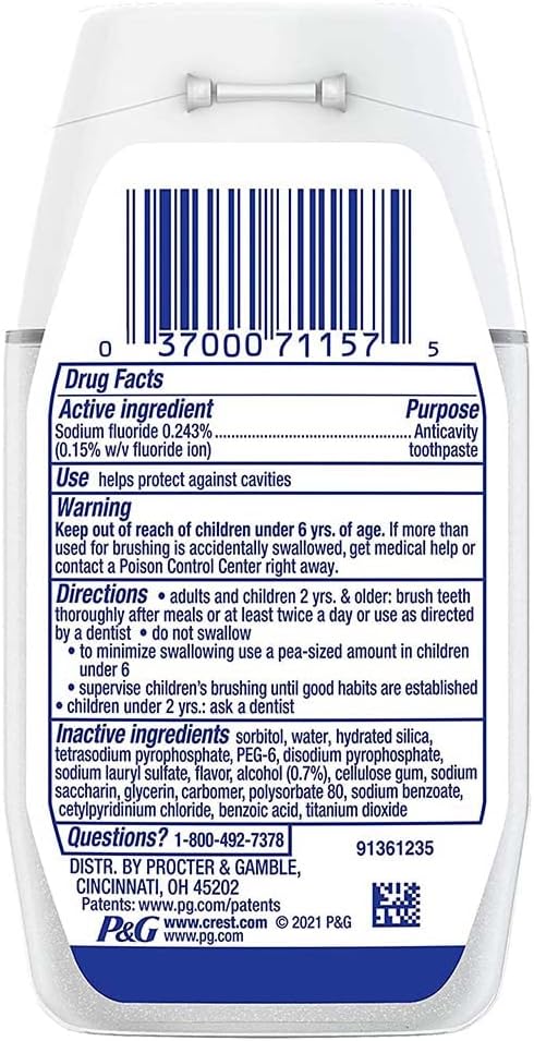 Crest Pls Scp White Liq F Size 4.6z Crest Complete Tartar Cntrl Whitening W/ Scope Liq Gel Toothpaste Mint Frsh...