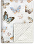 BORITAR Baby Blanket Super Soft Double Layer Minky with Dotted Backing for Girls, Receiving Blanket with Multicolor Butterfly Printed Blanket 30 x...