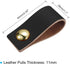 uxcell Leather Drawer Pulls, 2.5" 4Pcs Leather Furniture Handles Drawer Knobs Pulls with Screws for Dressers Drawers Cabinet Doors, Black/Gold/Gol...