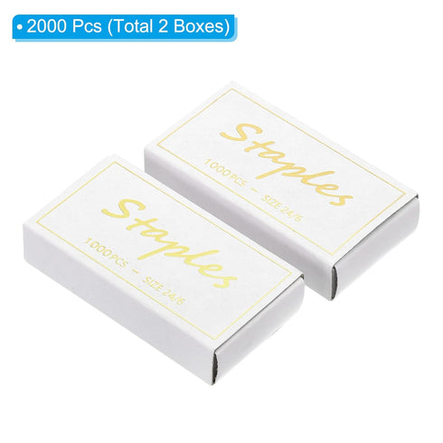 PATIKIL 24/6 Staples, 2000 Pcs 50/Strip Standard Size Jam Free Sharp Chisel Point Stapler Refill for Desktop Stapler Home Office, Rose Gold...