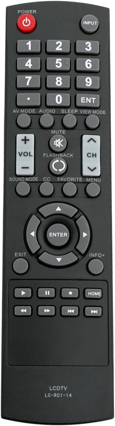 LC-RC1-14 Replacement Remote Control fit for Sharp TV LC-50LB150U LC-32LB150U LC-42LB261U LC-42LB150U LC-50LB261U LC-32LB261U LC-50LB150 LC-32LB15...