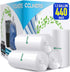 1.2 Gallon (5 Liter) Small Trash Bags (440 Count) Bathroom Garbage Bags 1 Gallon Clear Plastic Wastebasket Can Liners for Home and Office Bins, 44...