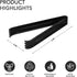 Party Essentials Disposable Heavy Duty Plastic Serving Utensils for Buffets Events Parties, 4-Sets of Spoons/Forks/Tongs, Black...