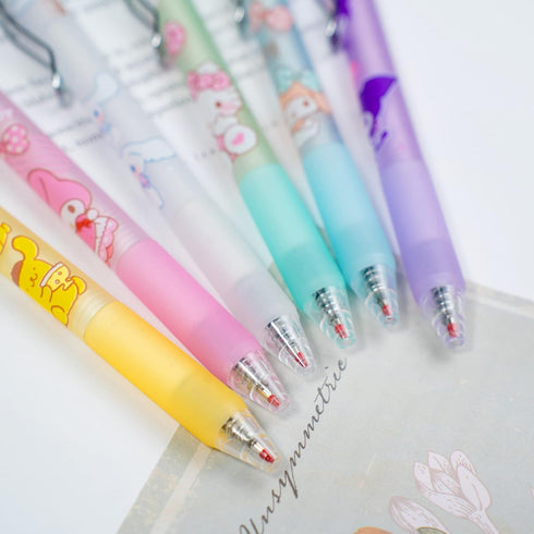 6 Pcs Cartoon Ballpoint Pens Anime Gel Ink Pen Black 0.5mm Melody Kitty Gifts Cute Kawaii School Supplies Set For Kid Teen Girls Students...
