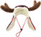 Huxley & Kent Pet Hat | Antler Buffalo Check (Extra-Large) | Festive Christmas Holiday Accessory for Dogs/Cats | Holiday Pet Hat | SnugFit Sliding...