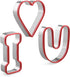 Love Cookie Cutters Set – I Love U Shape Bicuit Cutter for Valentine’s Day and Decorating Wedding Cake...
