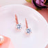 EVER FAITH 925 Sterling Silver CZ Prong Setting Gorgeous Bridal Prom Leverback Dangle Earrings...