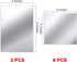 BBTO 9 Pieces Adhesive Craft Mirrors 6 x 9 Inches, 6 x 6 Inches Acrylic Mirror Tiles Small Rectangular Stick on Flexible Self Adhesive Non Glass P...