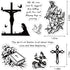 Hying Easter Religion Clear Stamps for Card Making and Photo Album Decorations, Jesus Cross Silicone Stamps Blessing Words Transparent Rubber Stam...