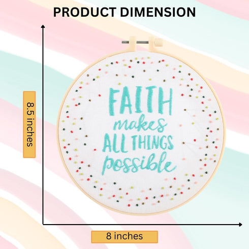 Swanson Christian Products Embroidery Kit-Faith Makes All Things Possible...