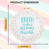Swanson Christian Products Embroidery Kit-Faith Makes All Things Possible...