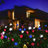 Solar Garden Lights Outdoor, 2 Pack 12 LED Solar Blue Red and White Firefly Lights Waterproof, Sway by Wind, Solar Swaying Light for Yard Patio Ba...