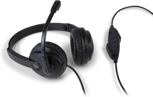 Aluratek Wired USB Stereo Headset with Noise Cancelling Boom Mic and in-Line Controls, for Distance Learning, Zoom, MS Teams, Video Conferencing, ...