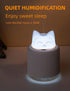 Mini Humidifier, Cute Cat Shape Humidifier,USB Personal Desktop Humidifier for Car, Plants, Office Room, Bedroom, 2 Mist Modes, 2 LED Colors,Auto ...