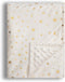 Baby Blanket for Boys Girls Soft Minky with Double Layer Dotted Backing, Star and Moon Printed 30 x 40 Inch Receiving Blanket (Beige)...