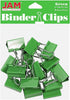 JAM PAPER Colorful Binder Clips - Medium - 1 1/4 Inch (32 mm) - Green Binderclips - 15/Pack...