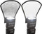 2 Pack Flash Diffuser Reflector - 2-Sided White/Silver Bend Bounce Flash Reflector Kit with Elastic Strap for Canon, Nikon, Sony, Fuji and All Spe...