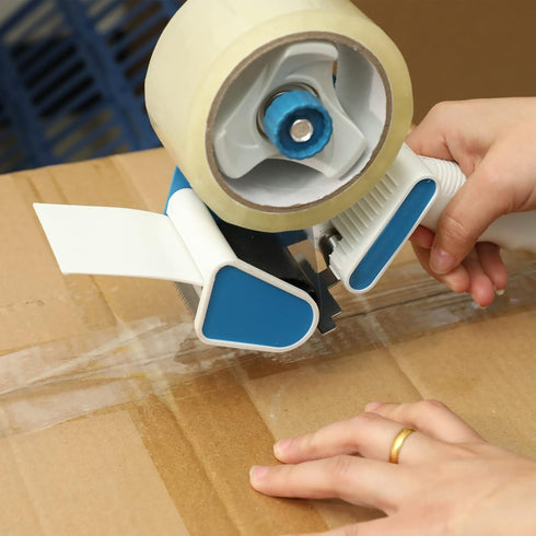 2 inch Packaging Tape Dispenser Gun Handheld Tape Gun for 2-Inch-Wide Clear Packaging Tape,Blue...