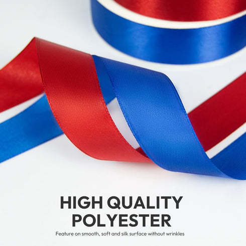 1 inch Wide x 50 Yards Navy Blue Single Faced Polyester Satin Ribbon, Navy Blue Satin Ribbon Perfect for Wedding Decor, Wreath, Crafts, Gift Wrapp...