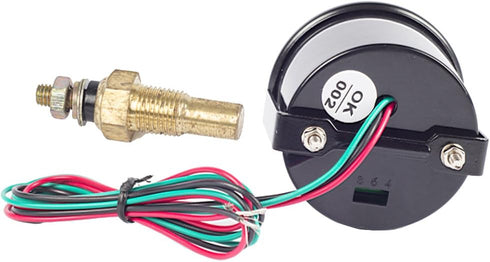 2" 52mm Black Car Auto Digital Blue LED Light Water Temp Fahrenheit F LED Gauge...