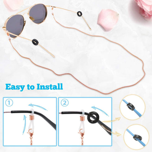 Kalevel Eyeglass Chain Stainless Steel Sunglass Strap Eyeglass Strap Holder...