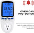 US Plug Multi Functional Power Meter with Backlight Monitor, Voltage Electricity Power Measurement Socket Outlet, Home Tools Kits...